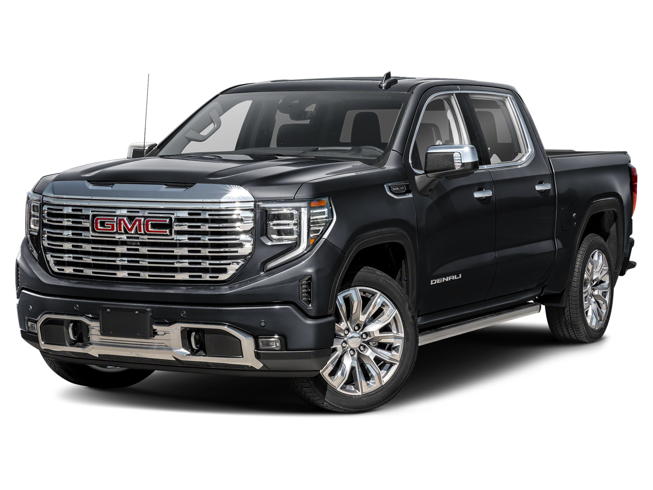2026 GMC Sierra 1500 Denali in Onyx Black — front three-quarter view