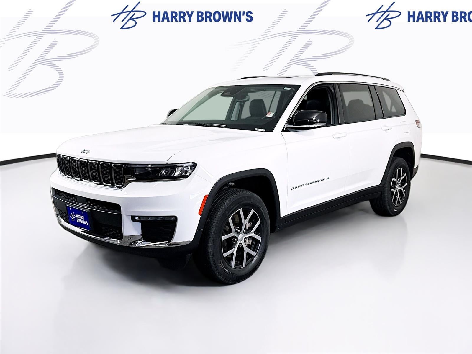 2024 Jeep Grand Cherokee L Limited in White — front three-quarter view