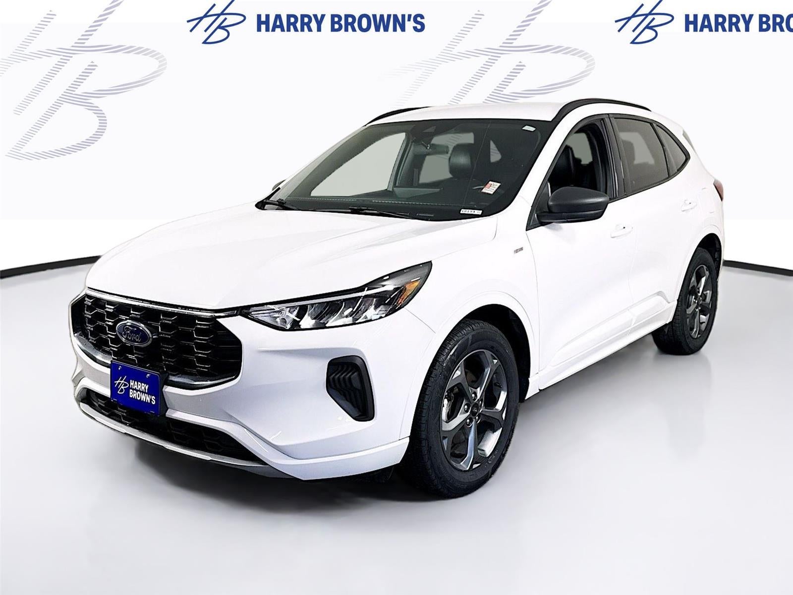 2023 Ford Escape ST-Line in White — front three-quarter view