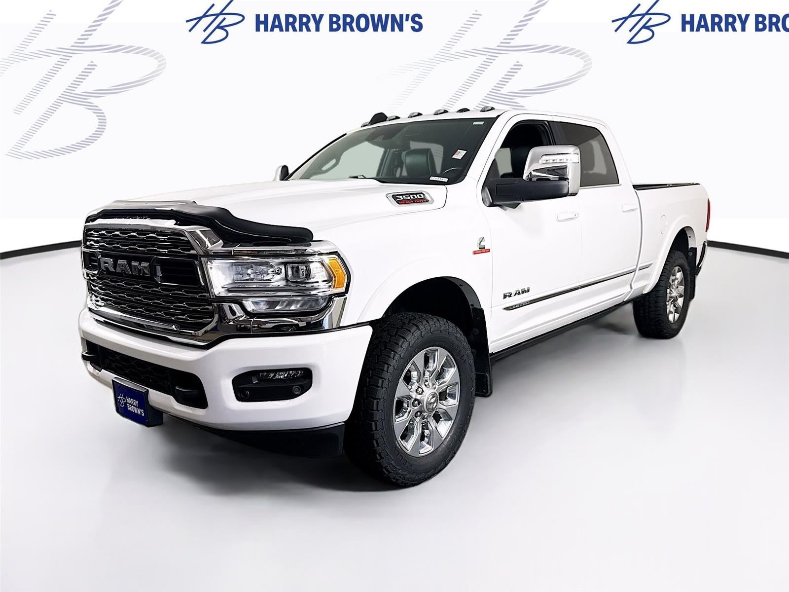 2023 RAM 3500 Limited in Bright White Clearcoat — front three-quarter view