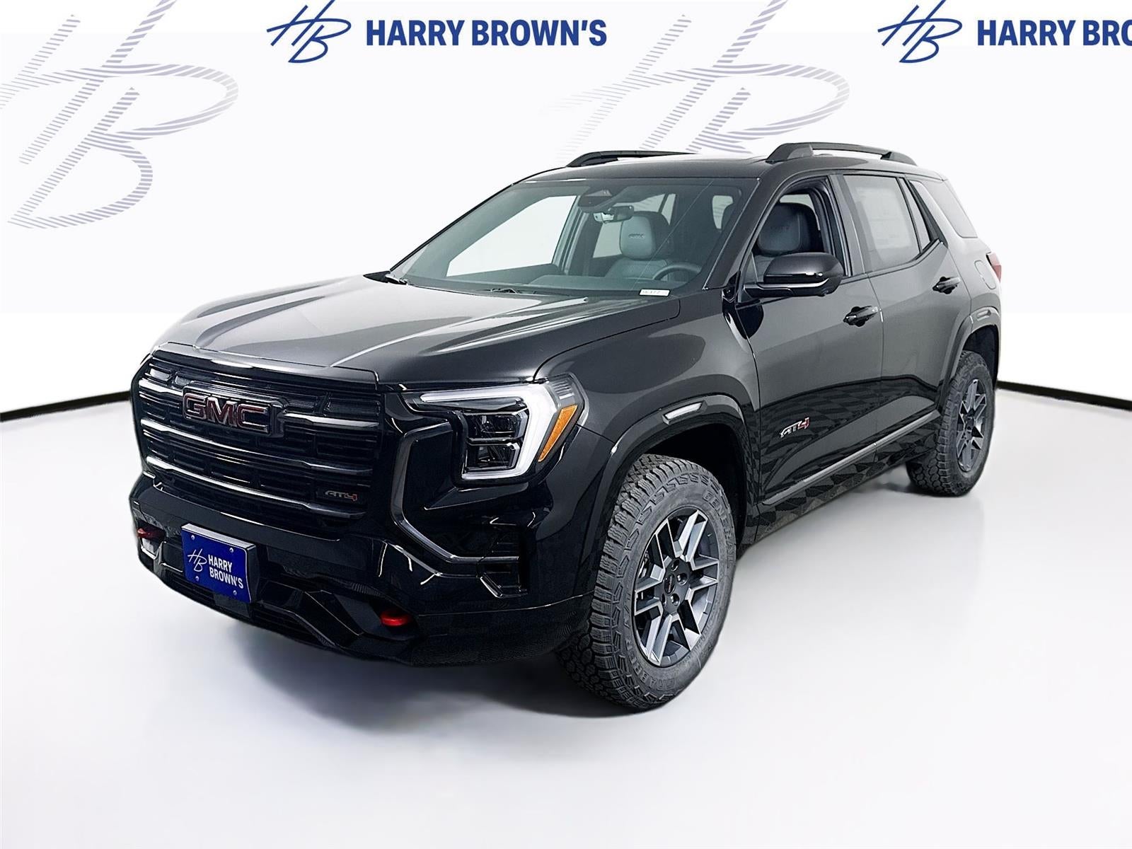 2026 GMC Terrain AT4 in Ebony Twilight Metallic — front three-quarter view