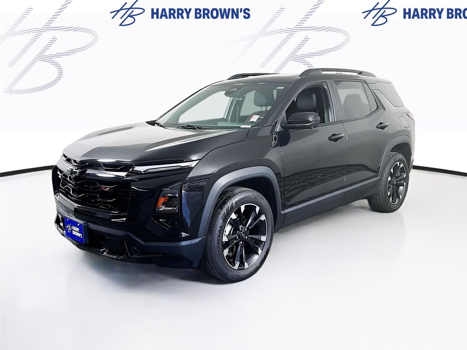 2025 Chevrolet Equinox RS in Mosaic Black Metallic — front three-quarter view