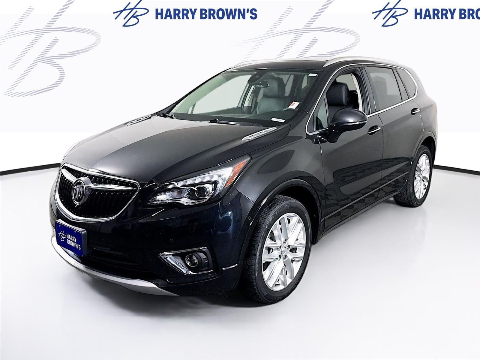 2020 Buick Envision Premium II in Ebony Twilight Metallic — front three-quarter view